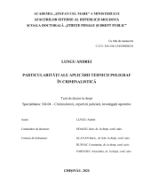 Particularități ale aplicării tehnicii poligraf în criminalistică
